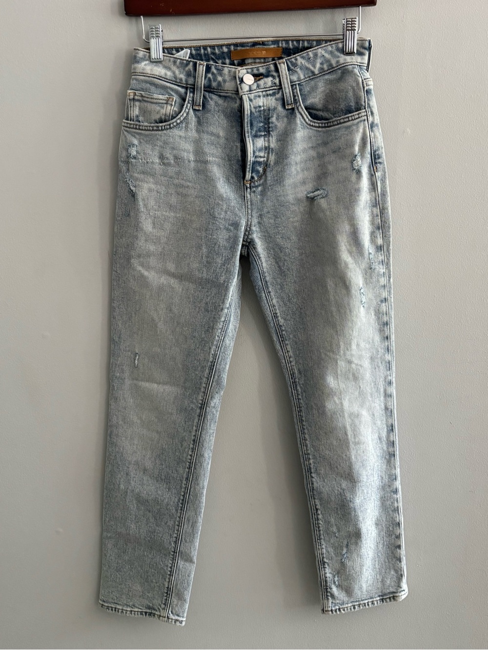 Joe's Jeans Light Blue The Scout Mid-Rise Slim Boyfriend Size 23 Distressed